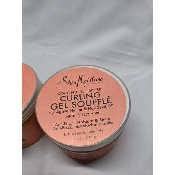 SheaMoisture Curling Gel Souffle for Thick, Curly Hair Coconut , Hibiscus × 2 - Picture 2 of 9